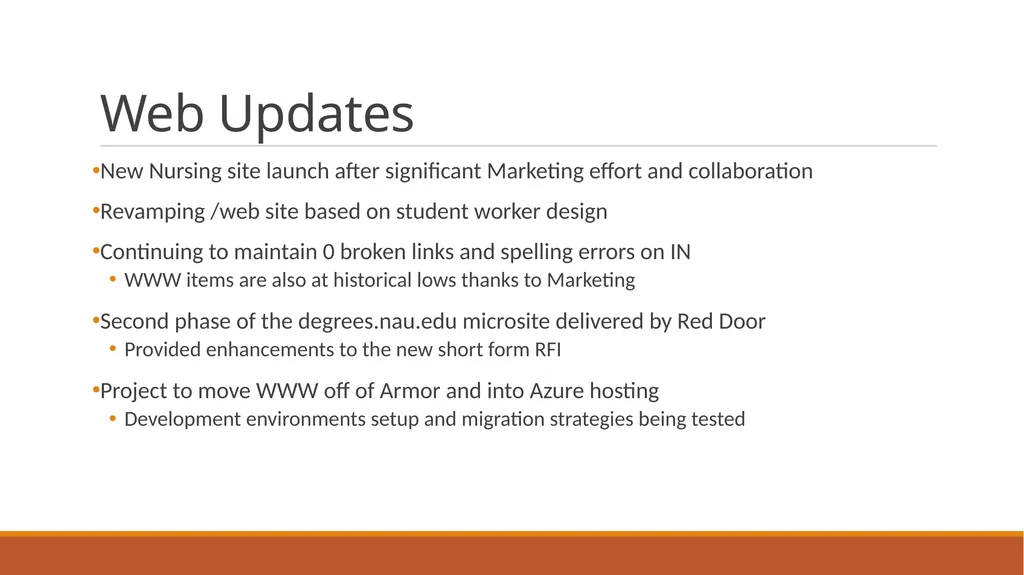 WordPress Unit Web Coordinators Monthly Summit – - slide 3 of 8