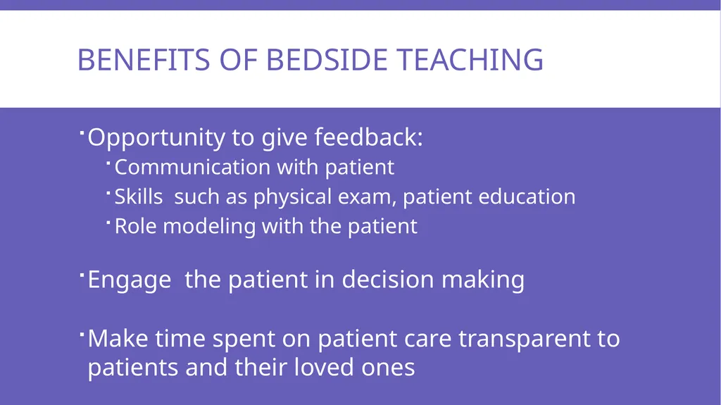 Effective & efficient Bedside teaching UWSOM CLIME - slide 10 of 36