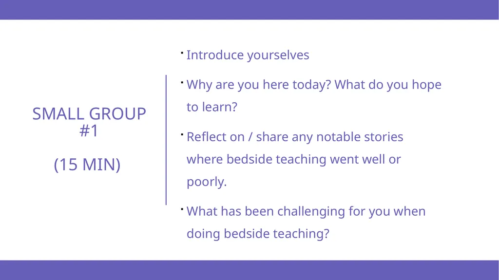 Effective & efficient Bedside teaching UWSOM CLIME - slide 11 of 36
