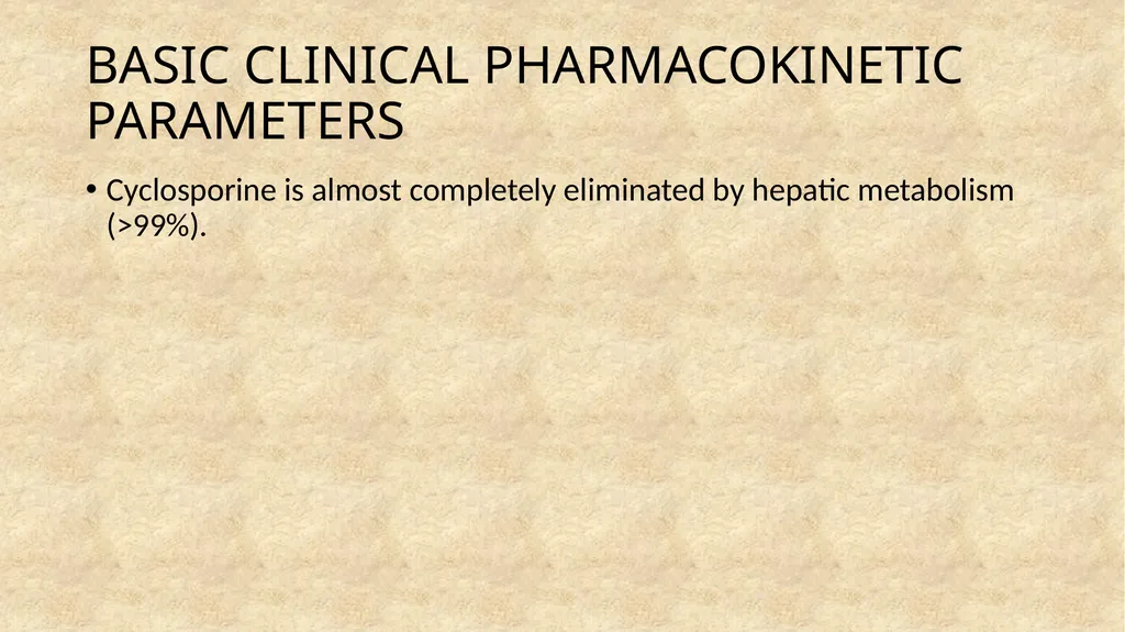 Cyclosporine Cyclosporine is a cyclic polypeptide - slide 6 of 33