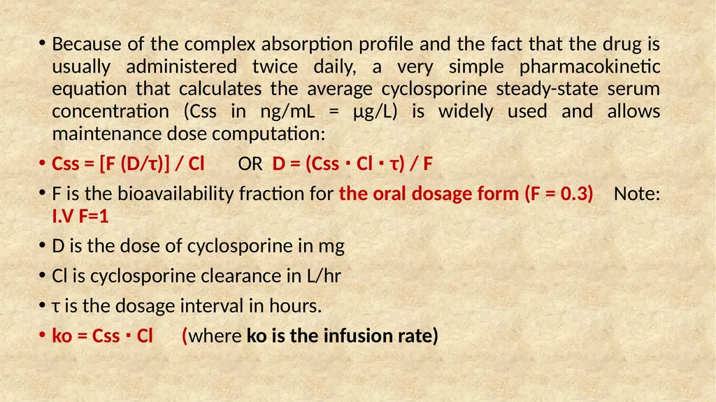 Cyclosporine Cyclosporine is a cyclic polypeptide - slide 8 of 33