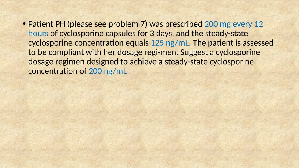 Cyclosporine Cyclosporine is a cyclic polypeptide - slide 32 of 33