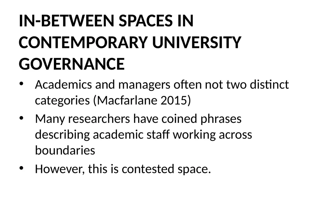 Navigating the ‘in between’ spaces: beyond the - slide 10 of 18