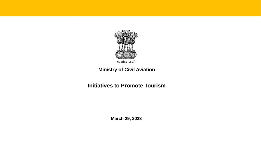 March 29, 2023 Initiatives to Promote Tourism - slide 1 of 13
