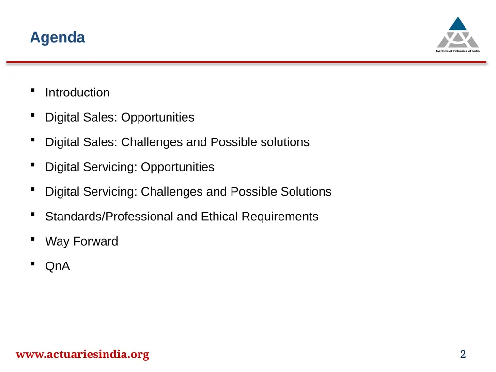 www.actuariesindia.org 1 26th India Fellowship - slide 2 of 15