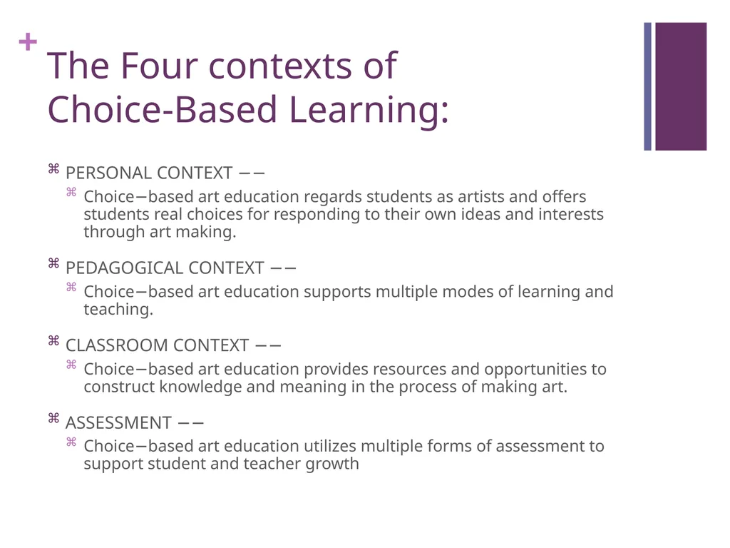 Choice-Based Art Teaching for Artistic Behaviors - slide 3 of 13