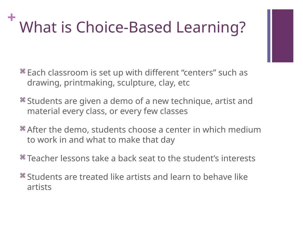 Choice-Based Art Teaching for Artistic Behaviors - slide 2 of 13