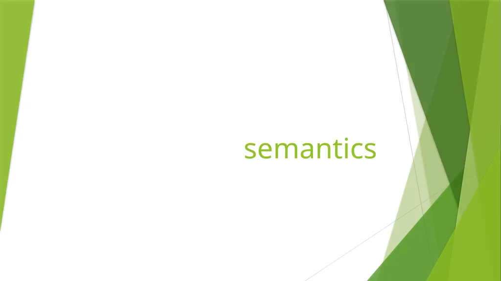 semantics Conceptual and associative meaning When - slide 1 of 5