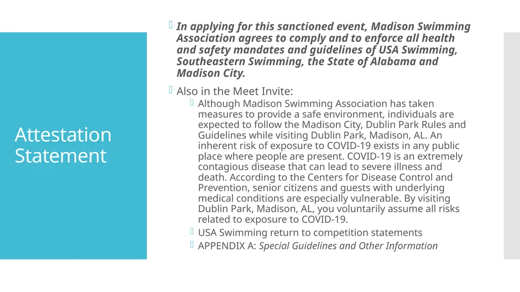MSA Swim Meet Supplemental Data Package Observed - slide 3 of 6