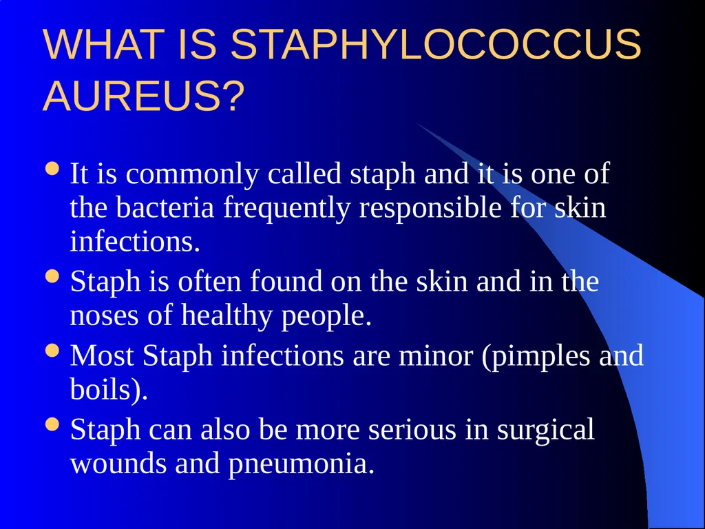 MRSA METHICILLIN-RESISTANT STAPHYLOCOCCUS AUREUS - slide 2 of 11