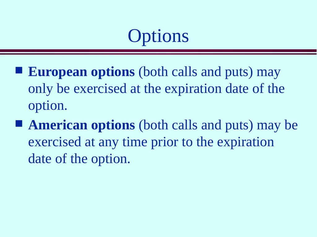 Class 5 Option Contracts Options A call option is - slide 3 of 52