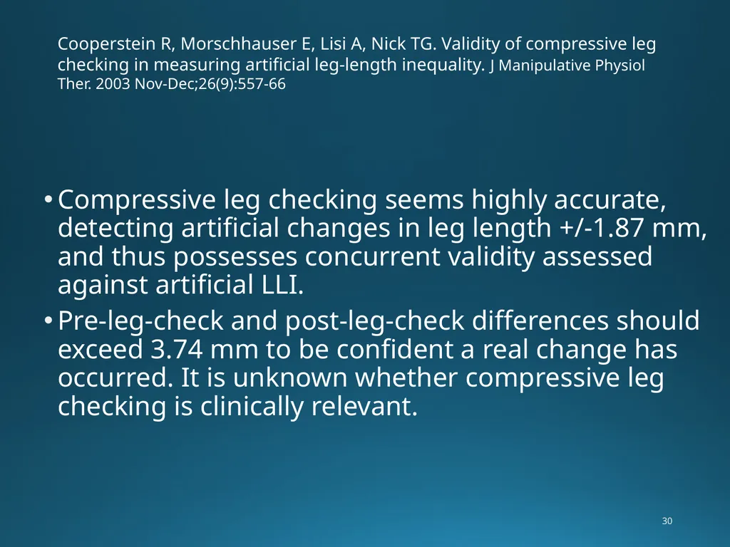 Blair Upper Cervical Research Hour 3 Blair - slide 30 of 40
