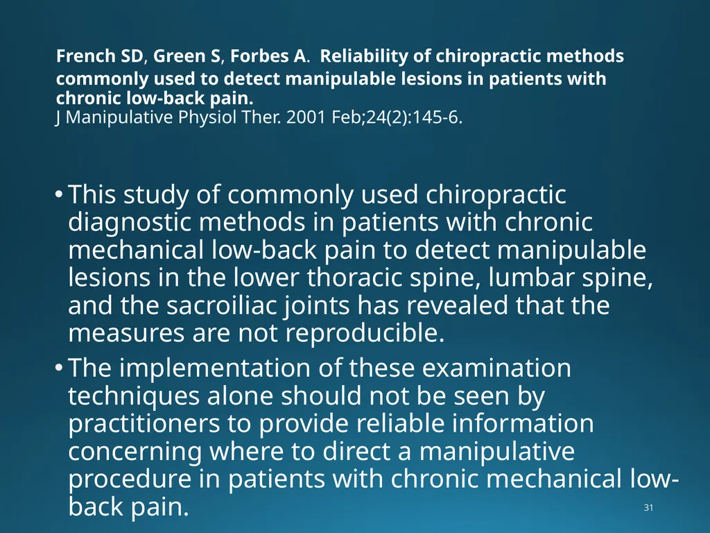 Blair Upper Cervical Research Hour 3 Blair - slide 31 of 40