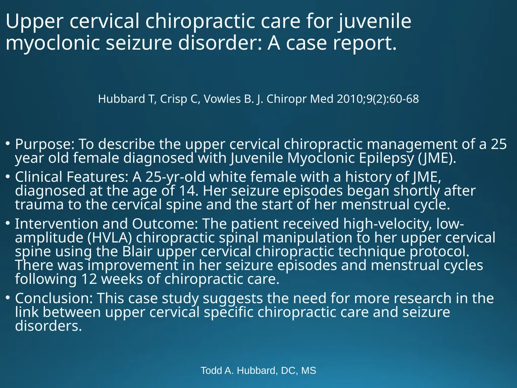Blair Upper Cervical Research Hour 3 Blair - slide 18 of 40