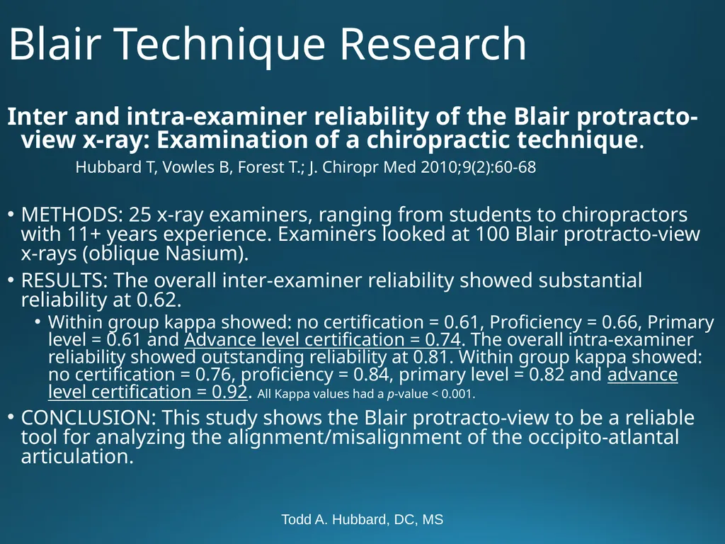 Blair Upper Cervical Research Hour 3 Blair - slide 8 of 40