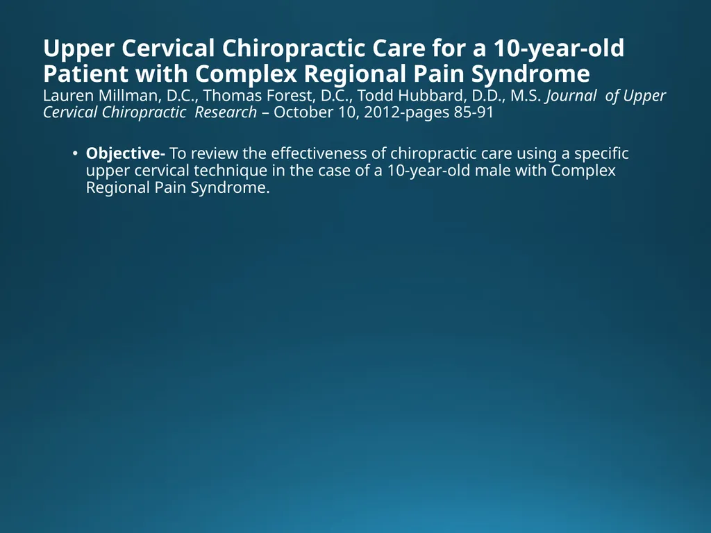 Blair Upper Cervical Research Hour 3 Blair - slide 12 of 40