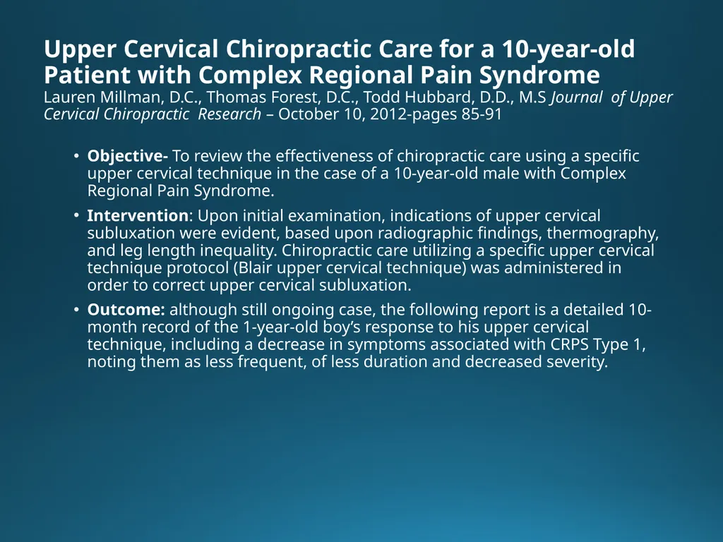 Blair Upper Cervical Research Hour 3 Blair - slide 14 of 40