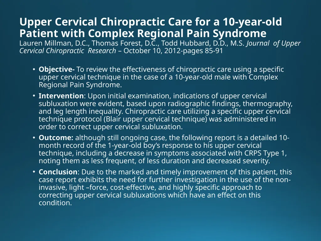 Blair Upper Cervical Research Hour 3 Blair - slide 15 of 40
