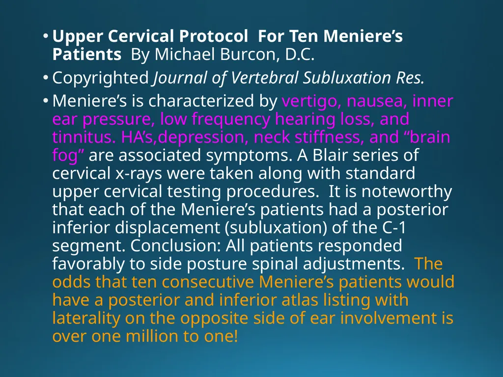 Blair Upper Cervical Research Hour 3 Blair - slide 17 of 40