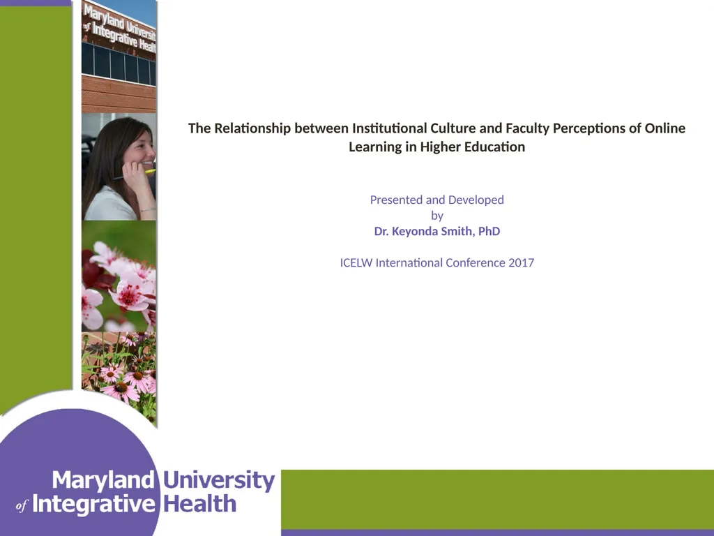 The Relationship between Institutional Culture and - slide 1 of 22