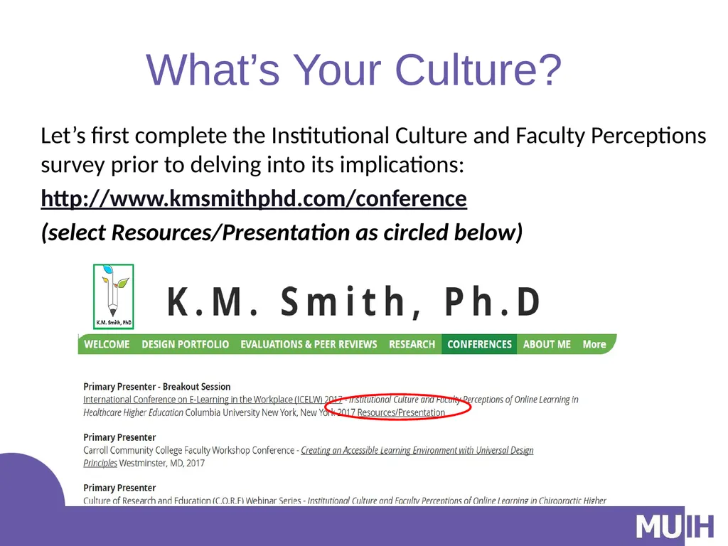 The Relationship between Institutional Culture and - slide 3 of 22