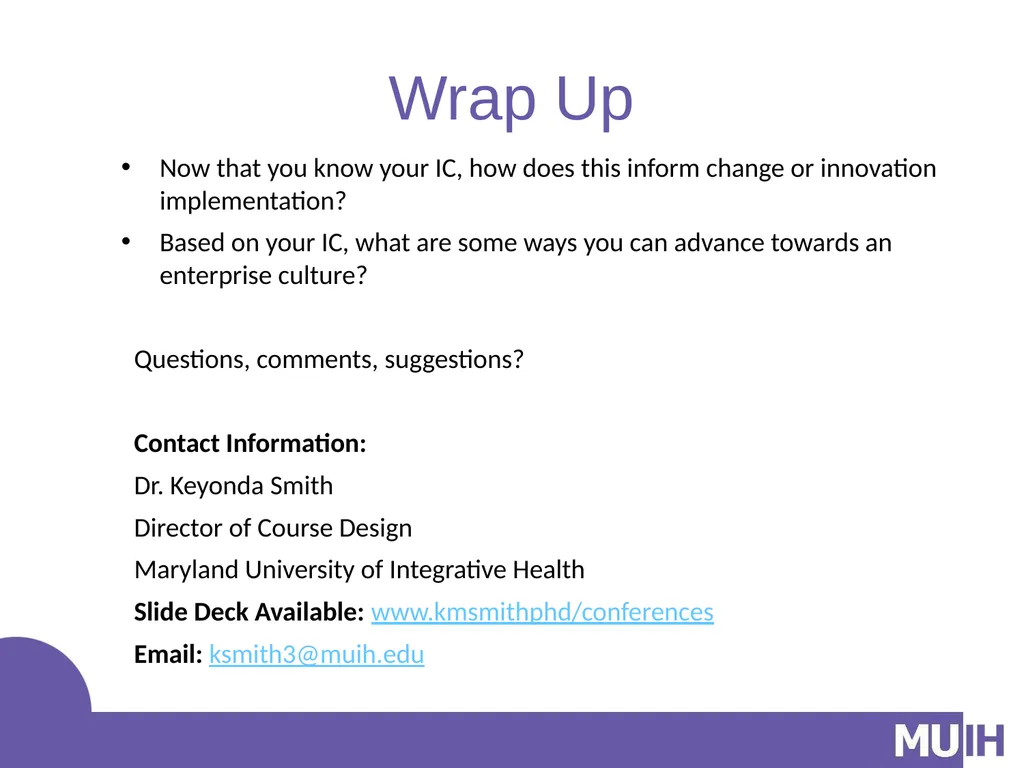 The Relationship between Institutional Culture and - slide 22 of 22