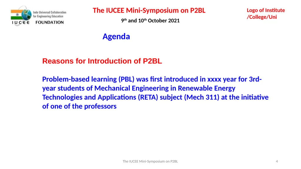 Institutional Report/Case Study on Problem/Project - slide 4 of 15