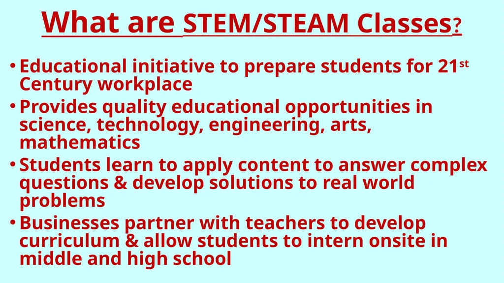 Stem and Steam Taking Students into the Future - slide 2 of 6