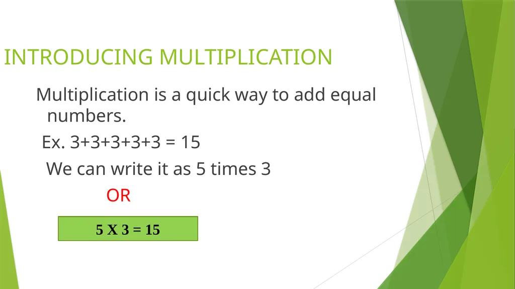 LEARNING MATERIAL STD -IV MULTIPLICATION - slide 3 of 31