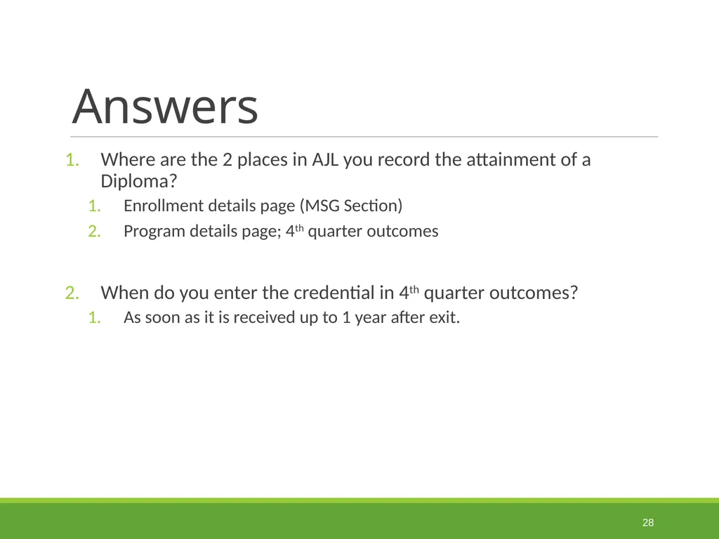 Measurable Skill Gains Performance Indicators - slide 28 of 51