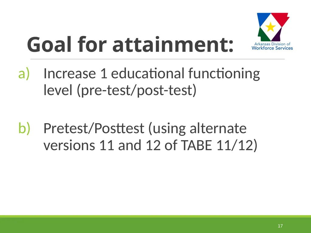 Measurable Skill Gains Performance Indicators - slide 17 of 51