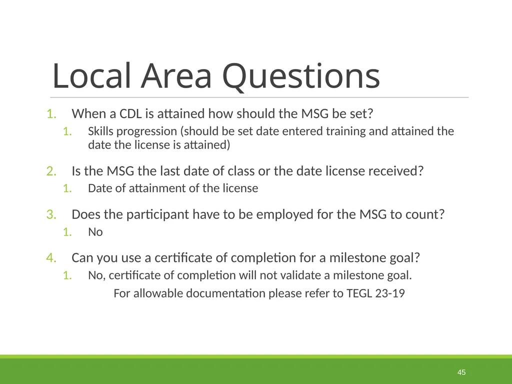 Measurable Skill Gains Performance Indicators - slide 45 of 51