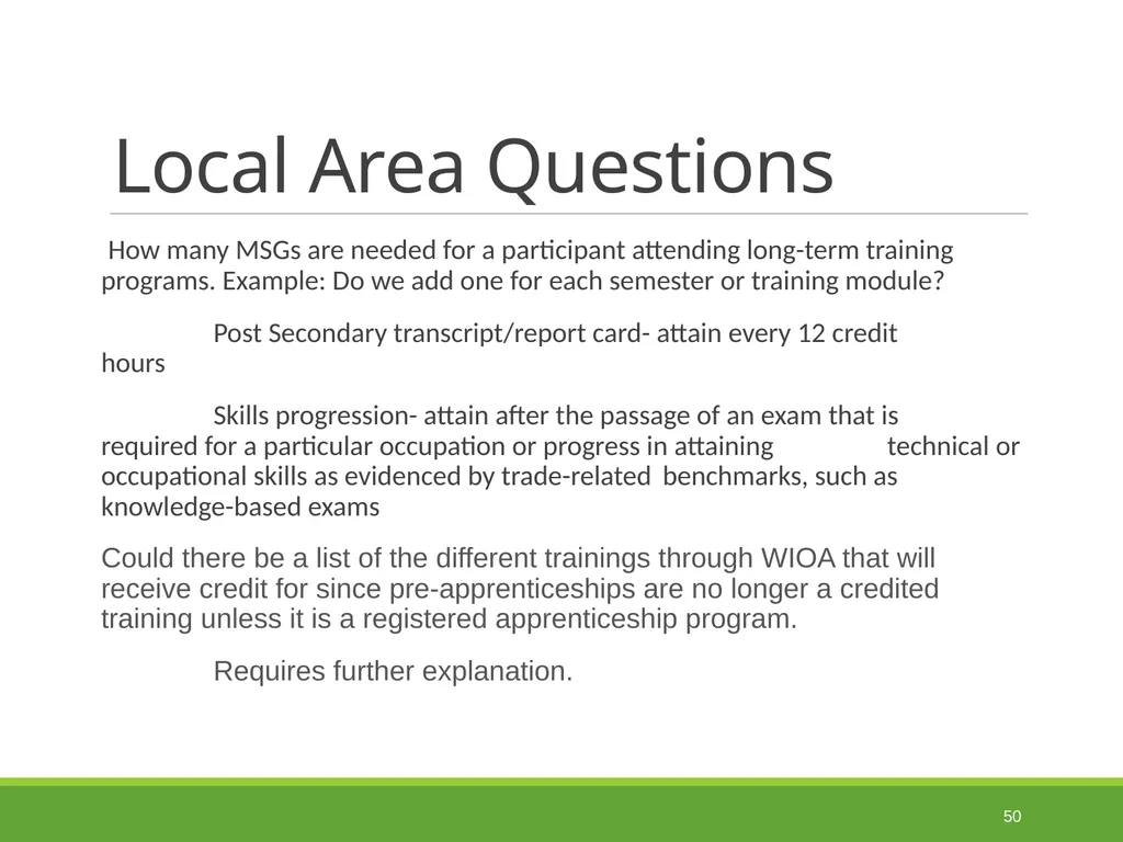 Measurable Skill Gains Performance Indicators - slide 50 of 51