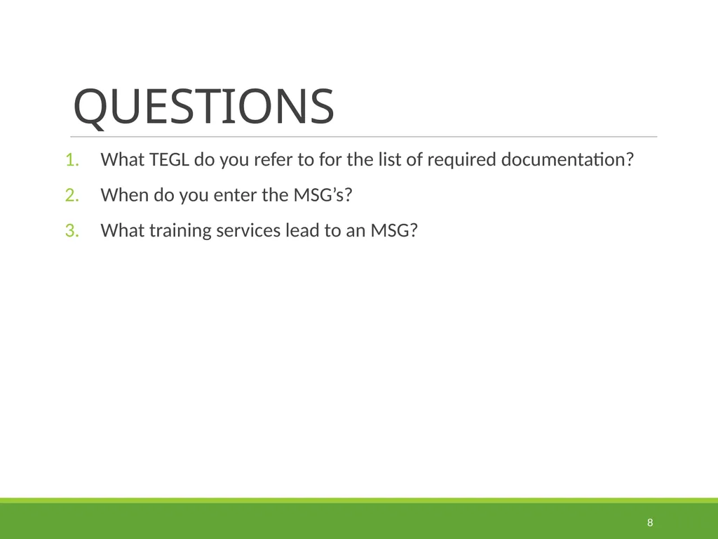 Measurable Skill Gains Performance Indicators - slide 8 of 51