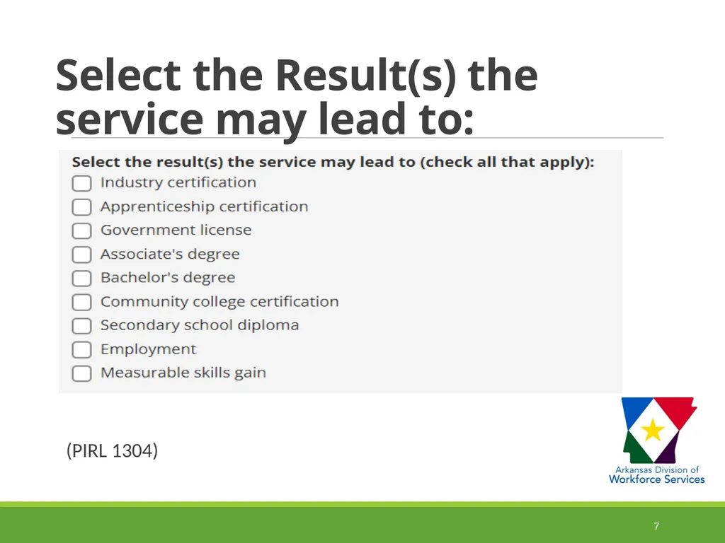 Measurable Skill Gains Performance Indicators - slide 7 of 51
