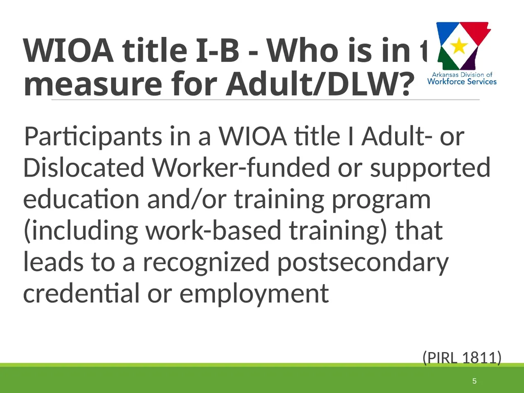 Measurable Skill Gains Performance Indicators - slide 5 of 51