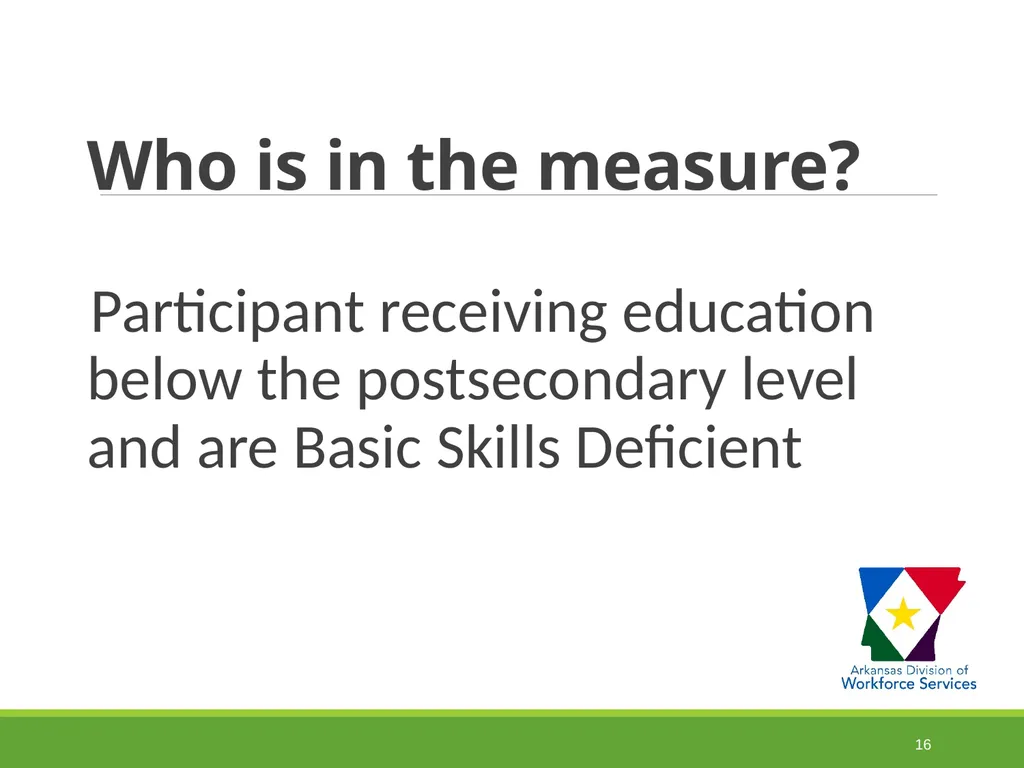 Measurable Skill Gains Performance Indicators - slide 16 of 51