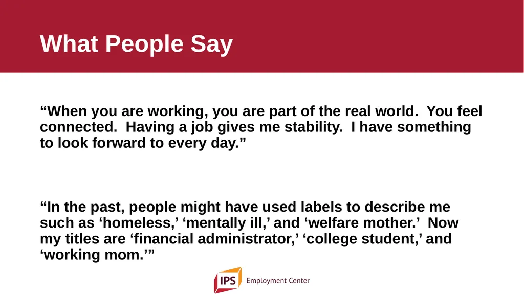 Individual Placement and Support - IPS The - slide 11 of 35