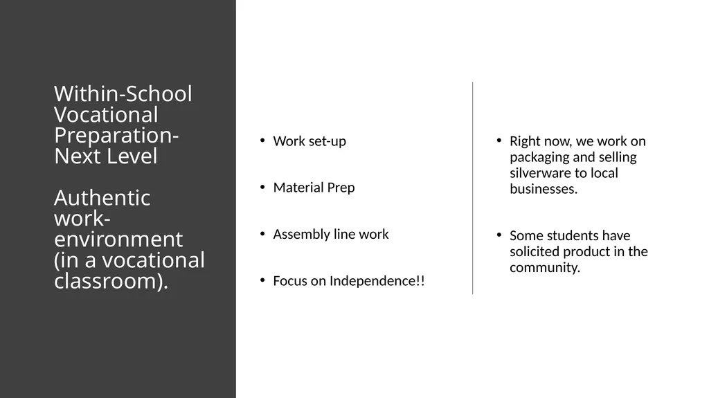 Vocation The basics of providing work-based - slide 7 of 9