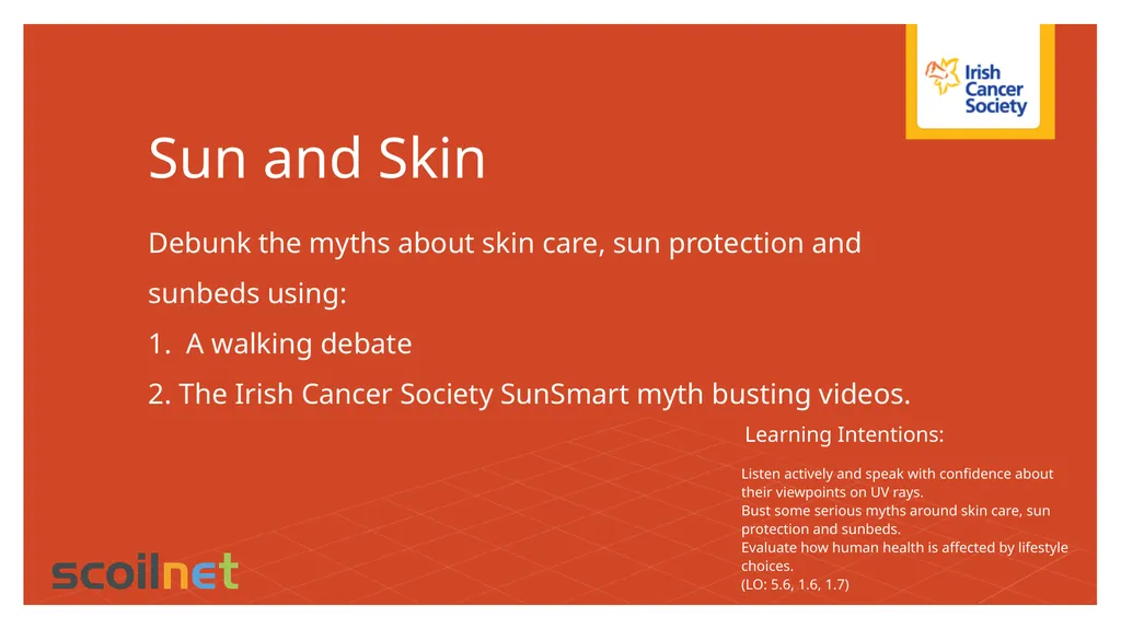 Sun and Skin Debunk the myths about skin care, sun - slide 1 of 28