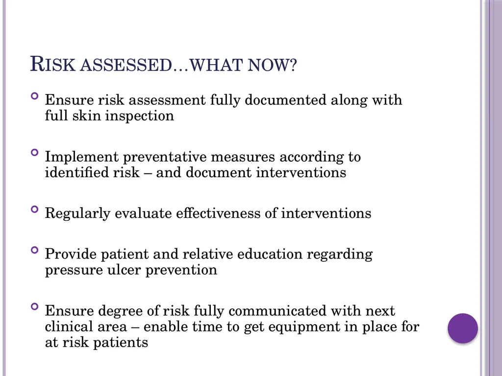 Pressure ulcer risk assessment The Braden scale - slide 14 of 20