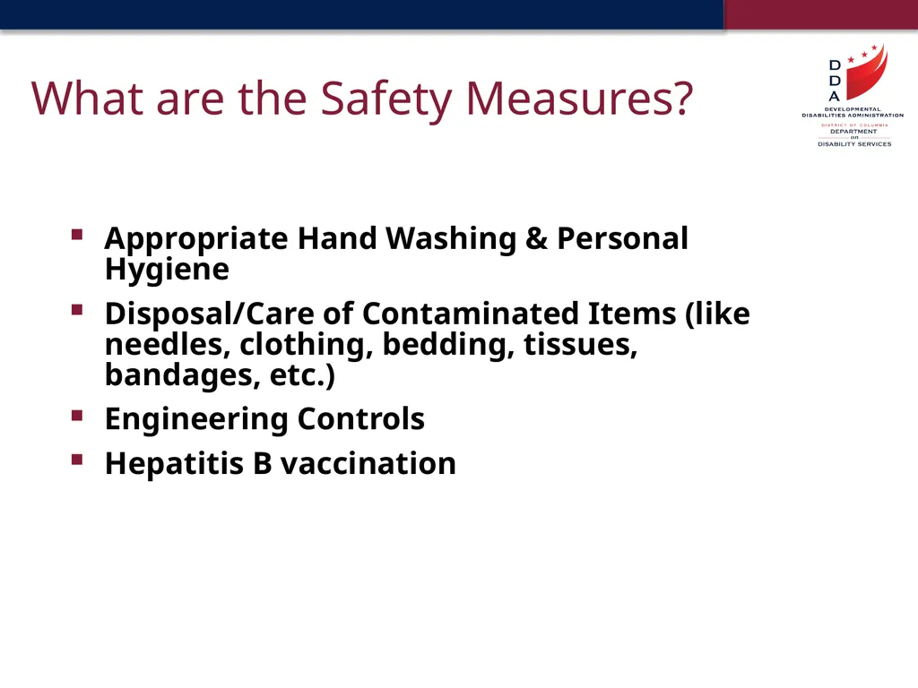 Universal Precautions & General Safety Guidelines - slide 12 of 41