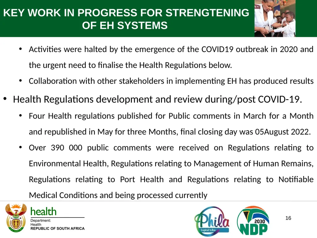 World Environmental Health Day Webinar 2022 Theme: - slide 16 of 19