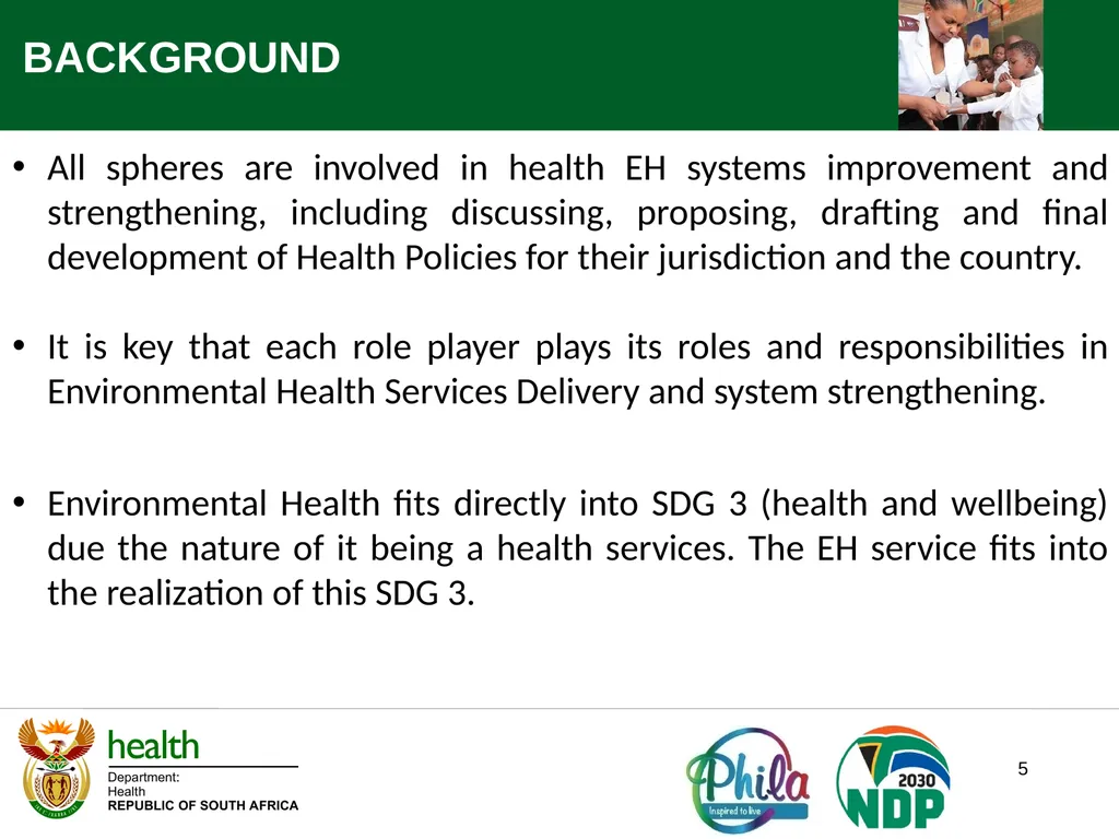World Environmental Health Day Webinar 2022 Theme: - slide 5 of 19