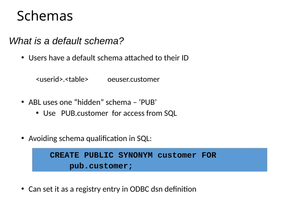 SQL92 for a Progress DBA Bob Brennan Integrated - slide 35 of 54