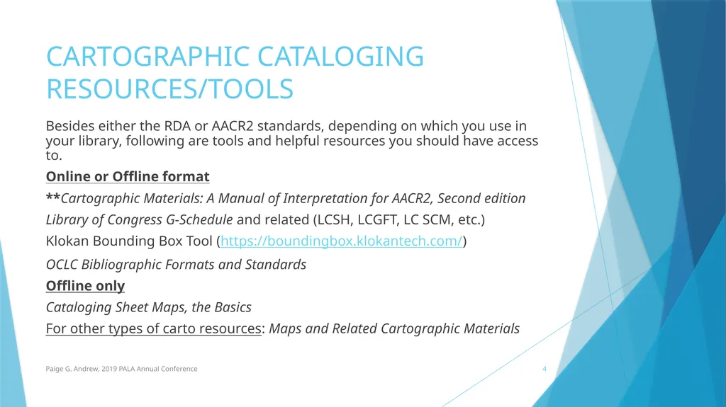 DESCRIBING MAPS: BASIC CATALOGING TECHNIQUES AND - slide 4 of 50