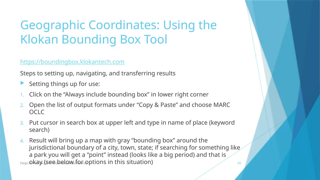 DESCRIBING MAPS: BASIC CATALOGING TECHNIQUES AND - slide 29 of 50