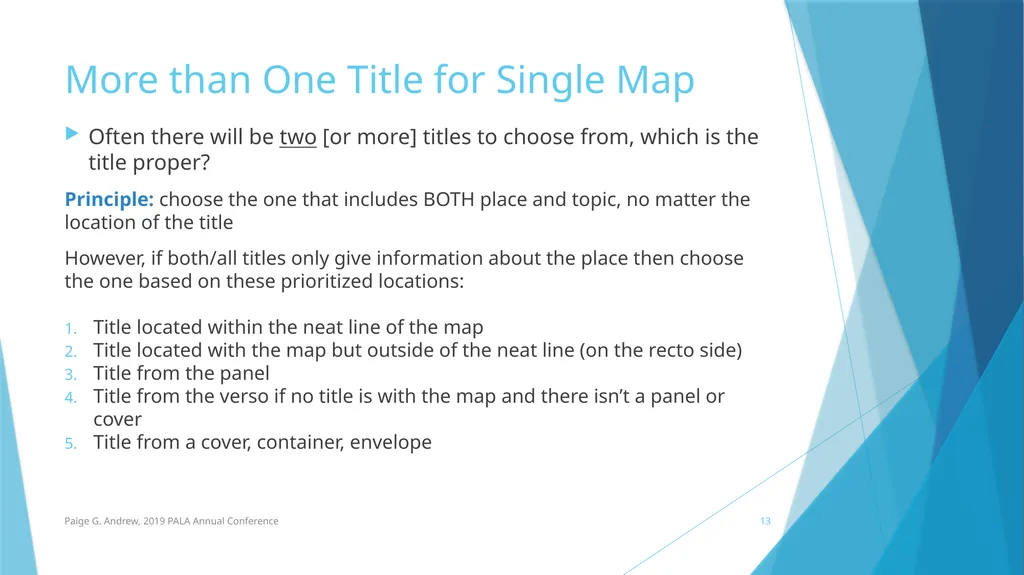 DESCRIBING MAPS: BASIC CATALOGING TECHNIQUES AND - slide 13 of 50