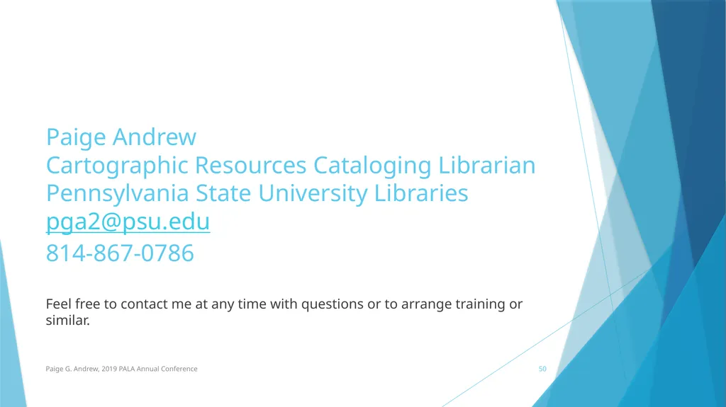 DESCRIBING MAPS: BASIC CATALOGING TECHNIQUES AND - slide 50 of 50