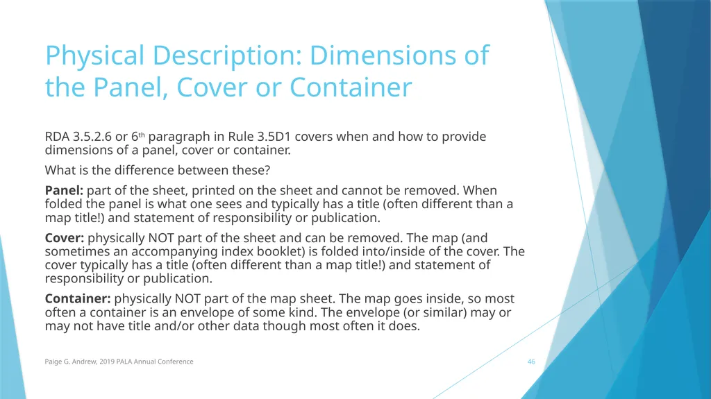 DESCRIBING MAPS: BASIC CATALOGING TECHNIQUES AND - slide 46 of 50